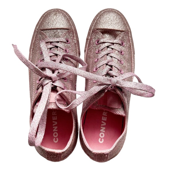 New Pink Metallic Glitter Converse Chuck Taylor Low Top 9 - Picture 5 of 13